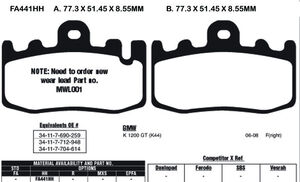 EBC BRAKES Brake Pads FA441HH 