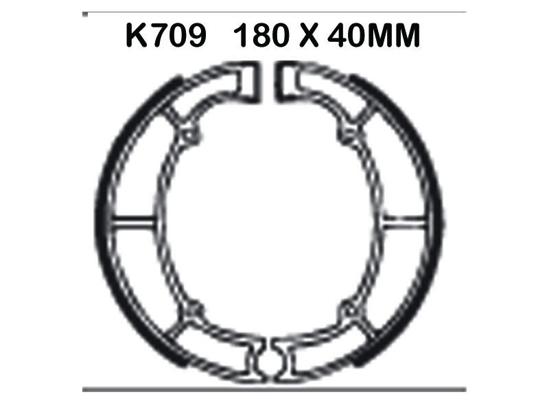 EBC BRAKES Brake Shoes K709 click to zoom image