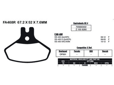 EBC BRAKES Brake Pads FA468R