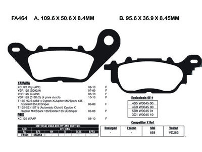 EBC BRAKES Brake Pads SFA464