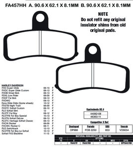 EBC BRAKES Brake Pads EPFA457HH 