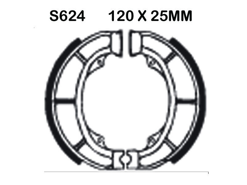 EBC BRAKES Brake Shoes S624 click to zoom image