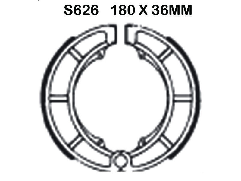 EBC BRAKES Brake Shoes S626 click to zoom image