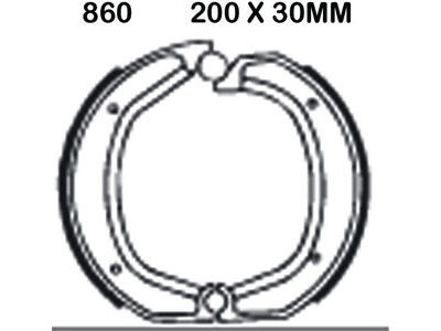 EBC BRAKES Brake Shoes 860-SPECIAL ORDER