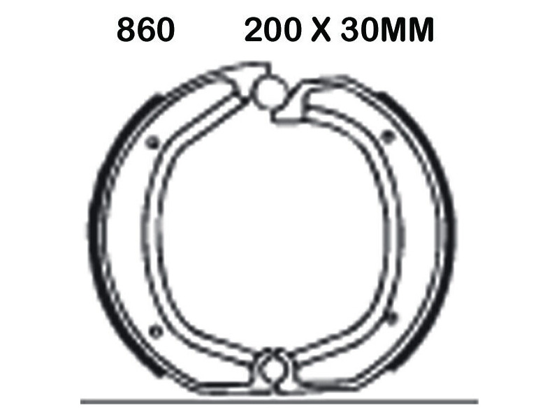 EBC BRAKES Brake Shoes 860-SPECIAL ORDER click to zoom image