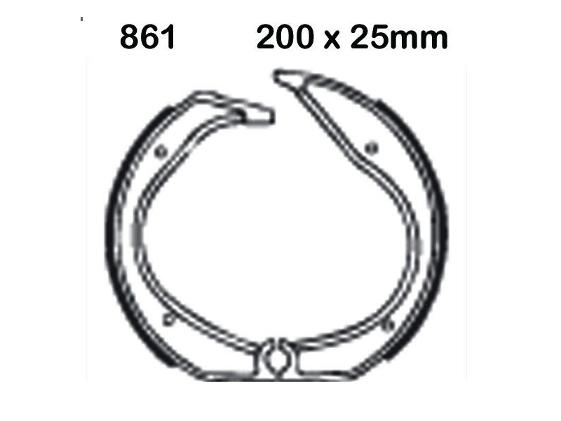 EBC BRAKES Brake Shoes 861 click to zoom image