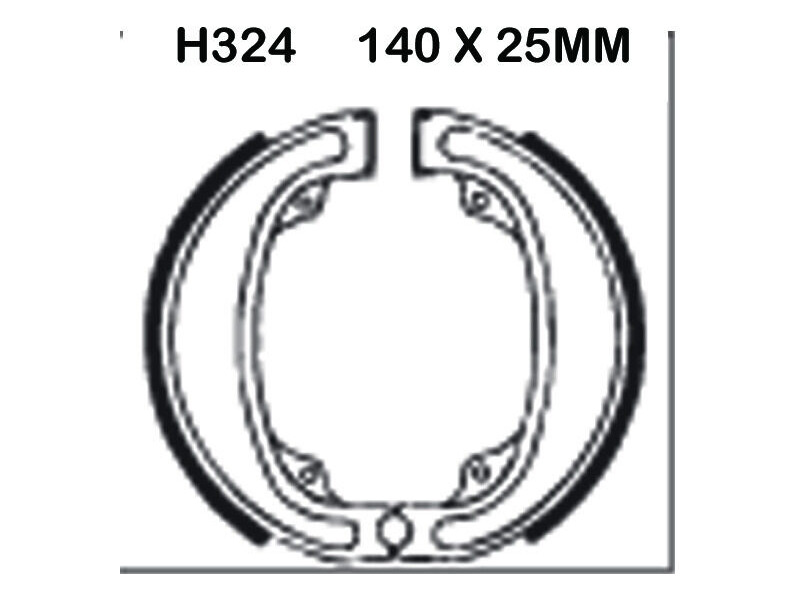 EBC BRAKES Brake Shoes H324 click to zoom image