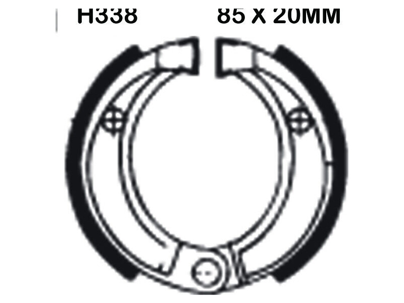 EBC BRAKES Brake Shoes H338 click to zoom image