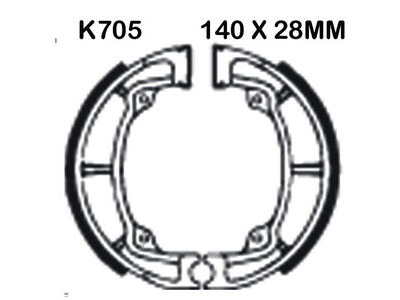 EBC BRAKES Brake Shoes K705