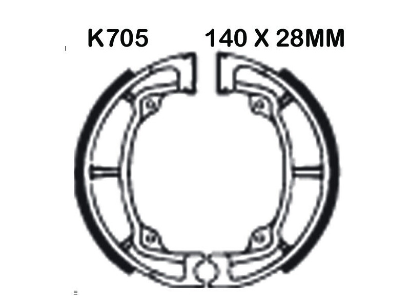 EBC BRAKES Brake Shoes K705 click to zoom image