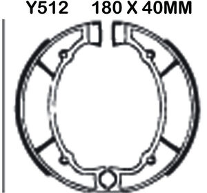 EBC BRAKES Brake Shoes Y512-SPECIAL ORDER 