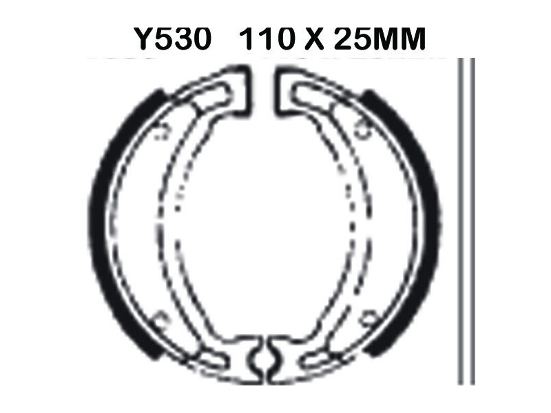 EBC BRAKES Brake Shoes Y530 click to zoom image