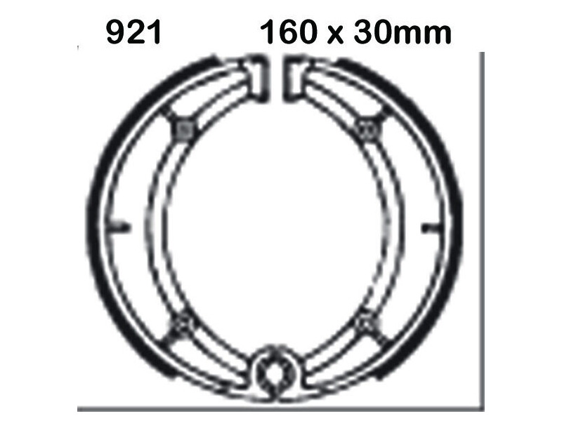 EBC BRAKES Brake Shoes 921 click to zoom image