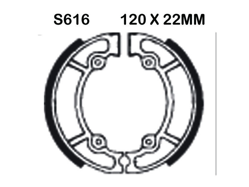 EBC BRAKES Brake Shoes S616 click to zoom image