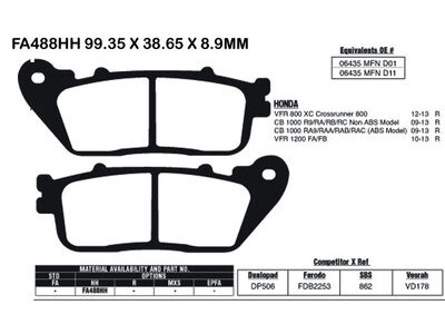 EBC BRAKES Brake Pads FA488HH