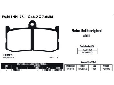 EBC BRAKES Brake Pads FA491HH