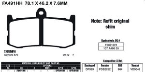 EBC BRAKES Brake Pads FA491HH 