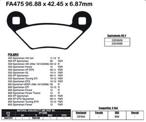 EBC BRAKES Brake Pads FA475TT-SPECIAL ORDER 