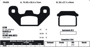 EBC BRAKES Brake Pads FA480 