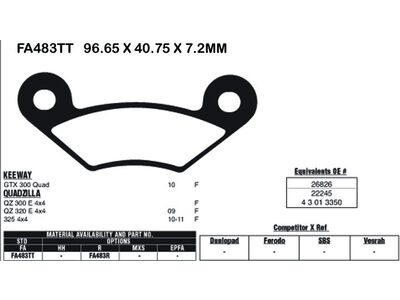 EBC BRAKES Brake Pads FA483R-SPECIAL ORDER