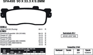 EBC BRAKES Brake Pads SFA498 