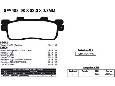 EBC BRAKES Brake Pads SFA498HH