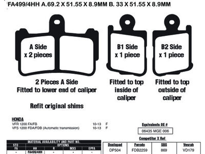 EBC BRAKES Brake Pads FA499/4HH