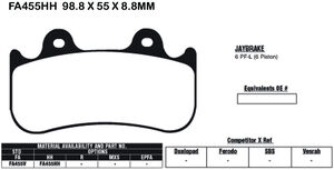 EBC BRAKES Brake Pads FA455HH-SPECIAL ORDER 