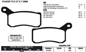 EBC BRAKES Brake Pads FA462R-SPECIAL ORDER 