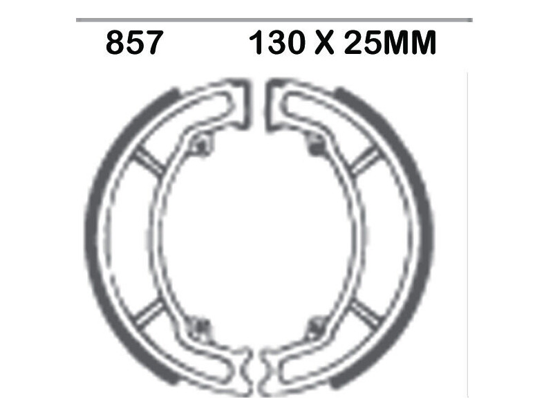 EBC BRAKES Brake Shoes 857 click to zoom image