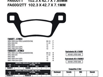 EBC BRAKES Brake Pads FA600R