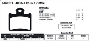 EBC BRAKES Brake Pads FA602TT 