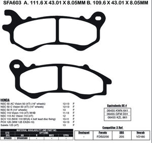 EBC BRAKES Brake Pads SFA603 