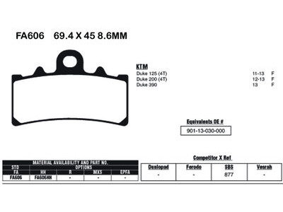 EBC BRAKES Brake Pads FA606