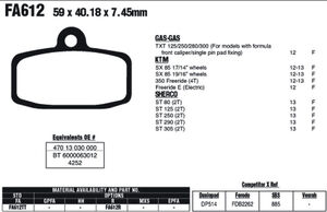 EBC BRAKES Brake Pads FA612R 