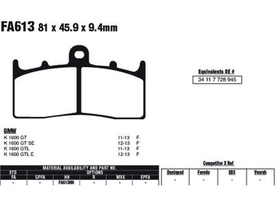 EBC BRAKES Brake Pads FA613HH