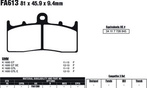 EBC BRAKES Brake Pads FA613HH 