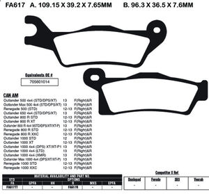 EBC BRAKES Brake Pads FA617R 