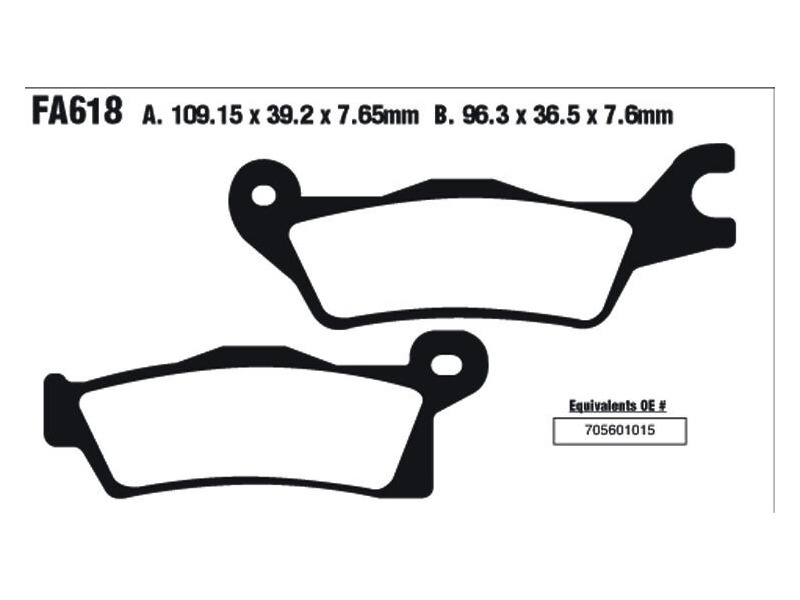 EBC BRAKES Brake Pads FA618TT click to zoom image