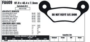 EBC BRAKES Brake Pads FA609R-SPECIAL ORDER 