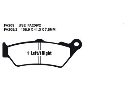 EBC BRAKES Brake Pads SFA209/2