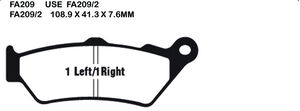 EBC BRAKES Brake Pads SFA209/2 