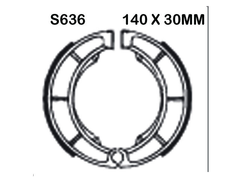 EBC BRAKES Brake Shoes S636 click to zoom image