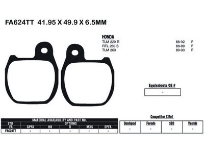 EBC BRAKES Brake Pads FA624TT