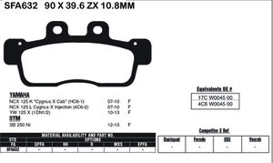 EBC BRAKES Brake Pads SFA632 