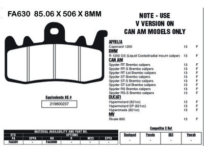 EBC BRAKES Brake Pads FA630HH