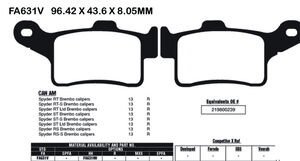 EBC BRAKES Brake Pads FA631HH 