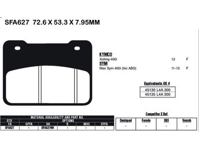 EBC BRAKES Brake Pads SFA627HH