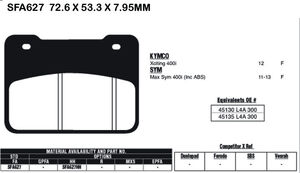 EBC BRAKES Brake Pads SFA627HH 