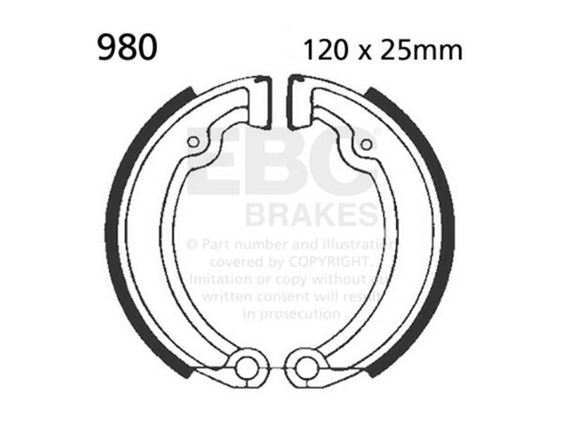 EBC BRAKES Brake Shoes 980 click to zoom image